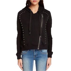 Free People Black Studded Hoodie, boho , M